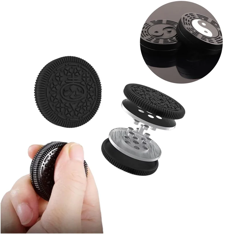 Metal EDC Magnetic Coins Gyro Adult Fidget Sensory Anti Stress Hand Spinner Anxiety Stress Relief Office Funny Toy Gift