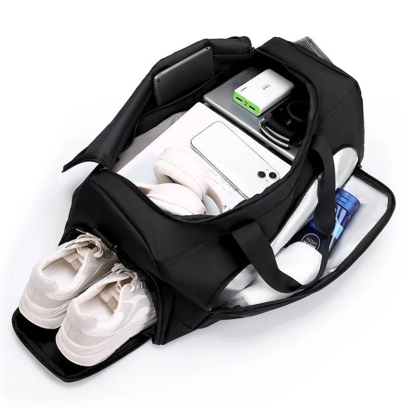 Sports Gym Bag, Large Capacity Handbag,Portable Travel Duffel Bag, Multi-compartment with Shoes Storage,Perfect for Vacation,Gym
