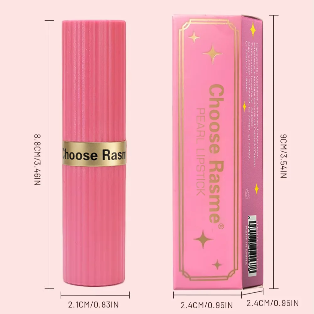 CHOOSE RASME 6 Colors Chocolate Bar Lipstick Makeup Pearl Matte Matte Not Easy to Fall out Matte Waterproof Lipstick
