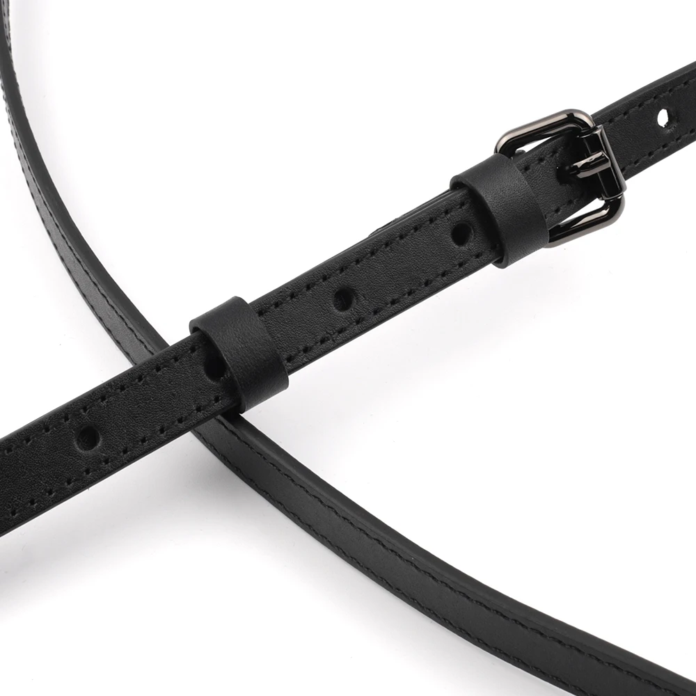 High Quality Genuine Leather Bag Strap Length 105CM-125CM Luxury Adjustable Shoulder Strap Black/Beige Women Bag Accessorie