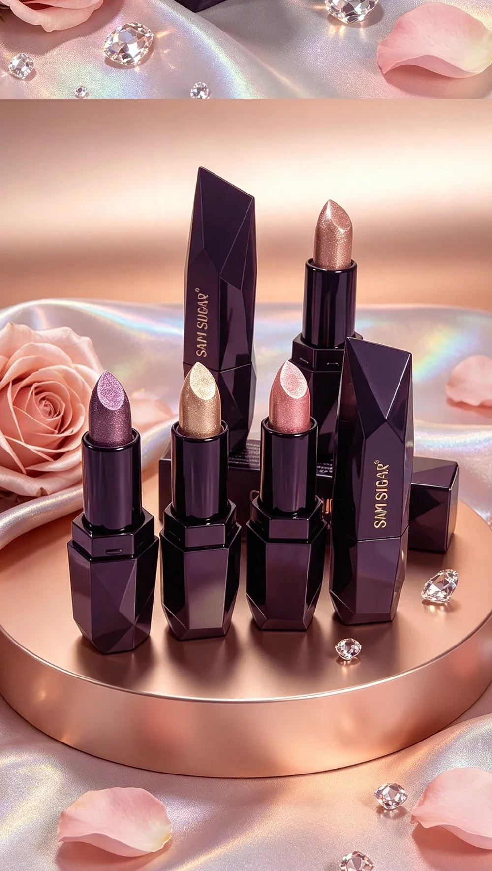 Metallic Twinkling Lipstick Moisturizing Lip Color Waterproof Lasting Pearly Lip Gloss Brilliant Charming Lips Cosmetic