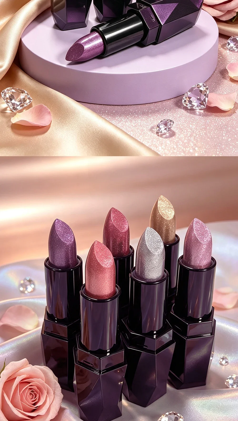 Metallic Twinkling Lipstick Moisturizing Lip Color Waterproof Lasting Pearly Lip Gloss Brilliant Charming Lips Cosmetic