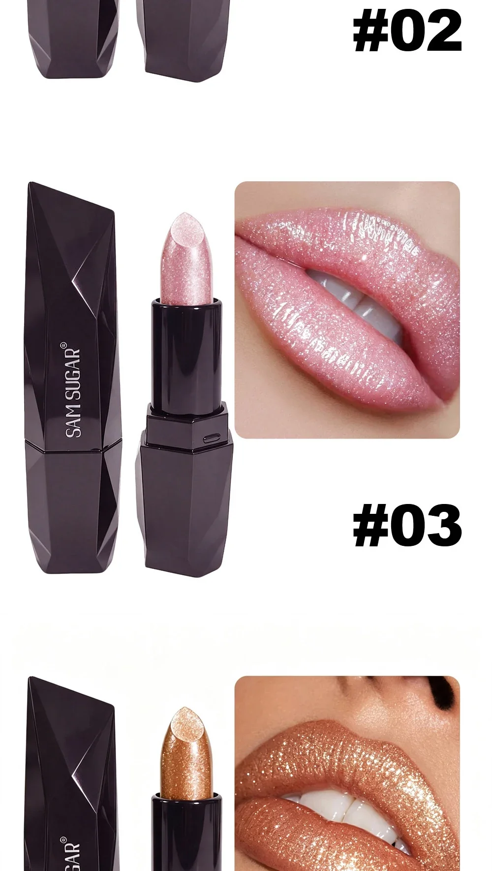 Metallic Twinkling Lipstick Moisturizing Lip Color Waterproof Lasting Pearly Lip Gloss Brilliant Charming Lips Cosmetic