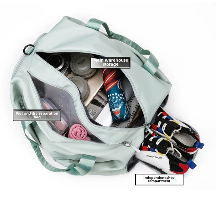 Women Gym Bag Sports Travel Dry Wet Bag Handbags Multifunction Swimming Tote Shoulder Weekend Fitness Duffle Yoga Shoes Daypack