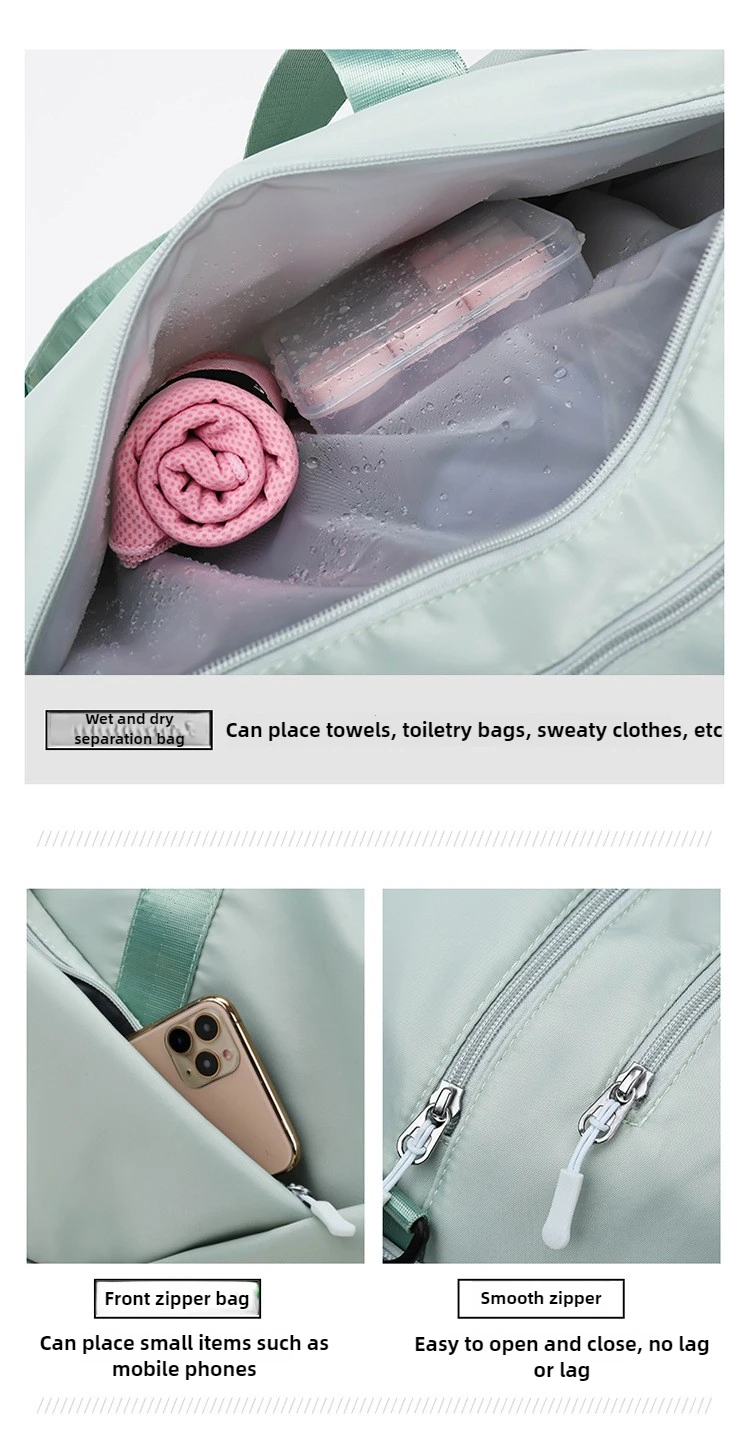 Women Gym Bag Sports Travel Dry Wet Bag Handbags Multifunction Swimming Tote Shoulder Weekend Fitness Duffle Yoga Shoes Daypack