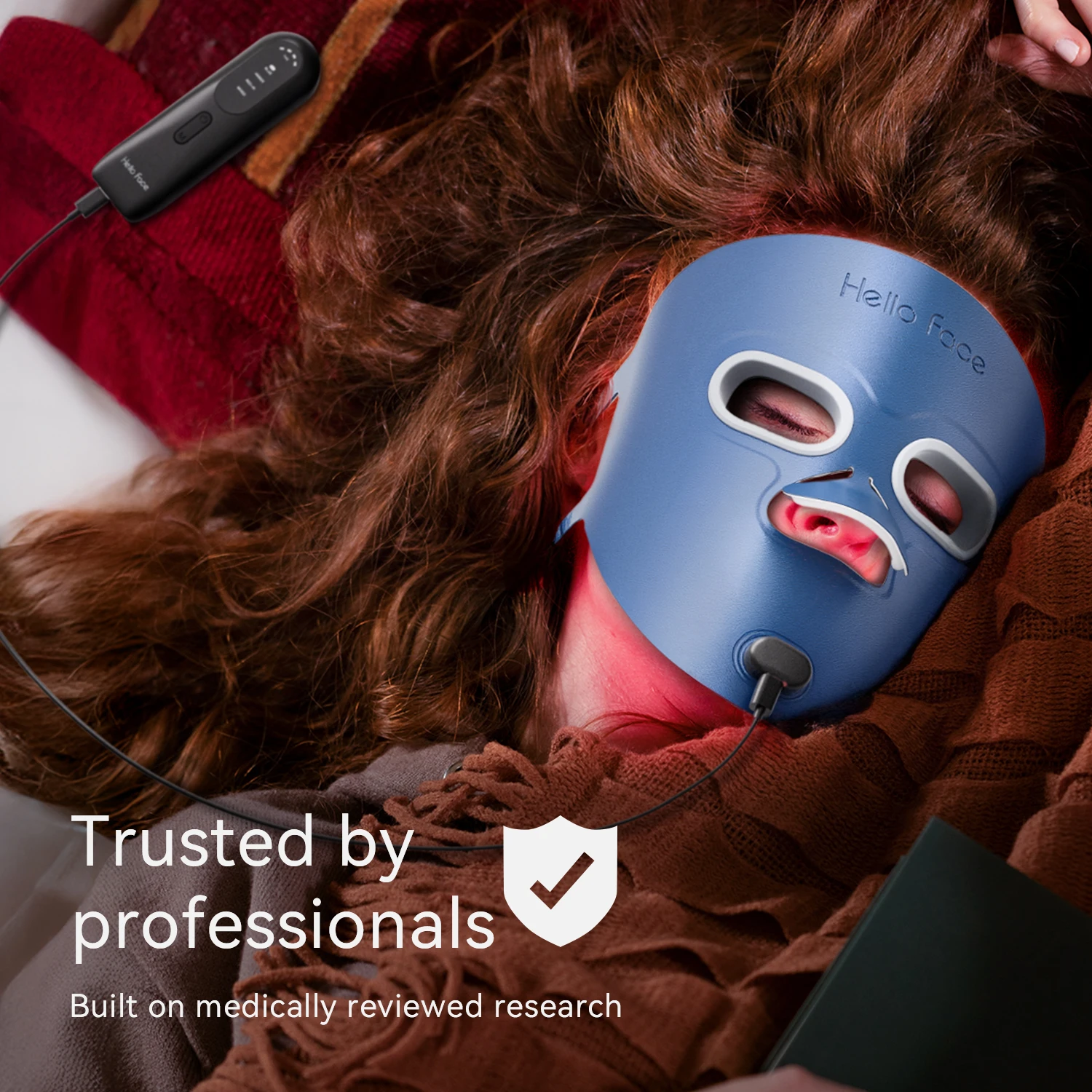 Hello Face Wireless Near-Infrared and Red Light Facial Mask For Powerful Professional Ultra-light Mask