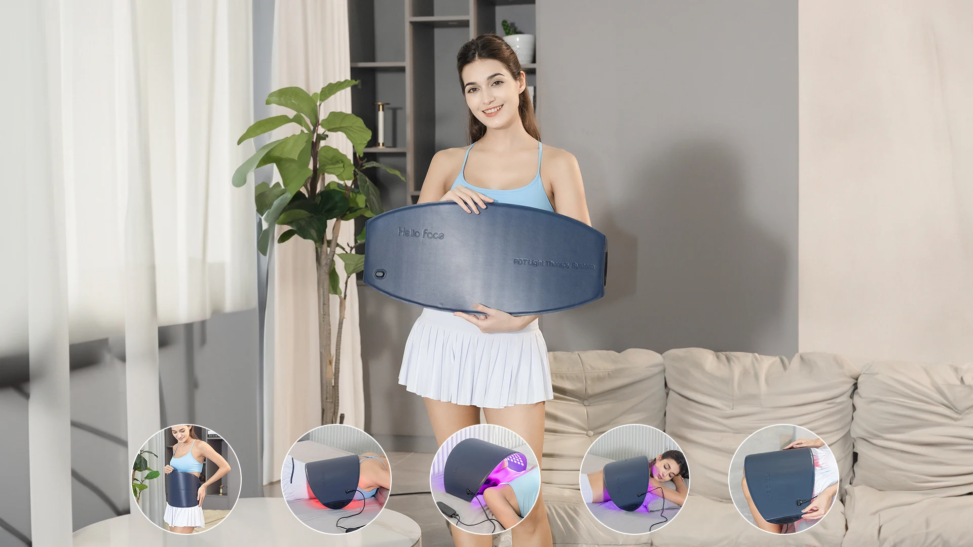 Hello Face Wireless Near-Infrared and Red Light Facial Mask For Powerful Professional Ultra-light Mask