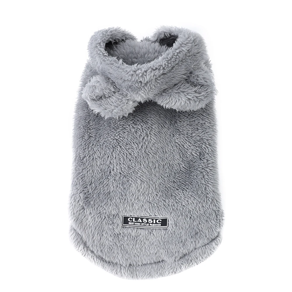 Soft Fleece Pet Dog Coat For Small Medium Dogs Cats Winter Warm Puppy Hoodie Sweater French Bulldog Jacket Chihuahua Clothes