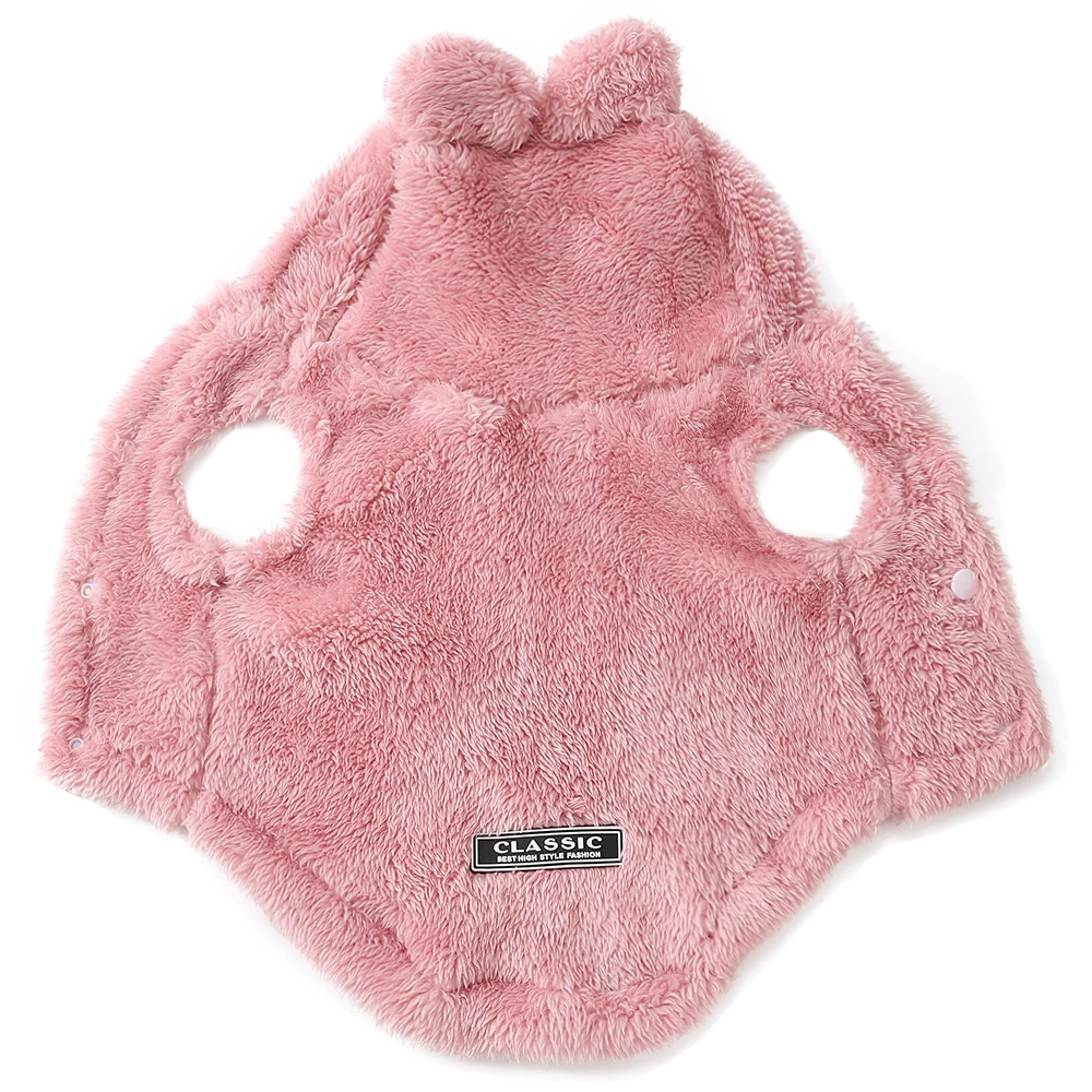 Soft Fleece Pet Dog Coat For Small Medium Dogs Cats Winter Warm Puppy Hoodie Sweater French Bulldog Jacket Chihuahua Clothes