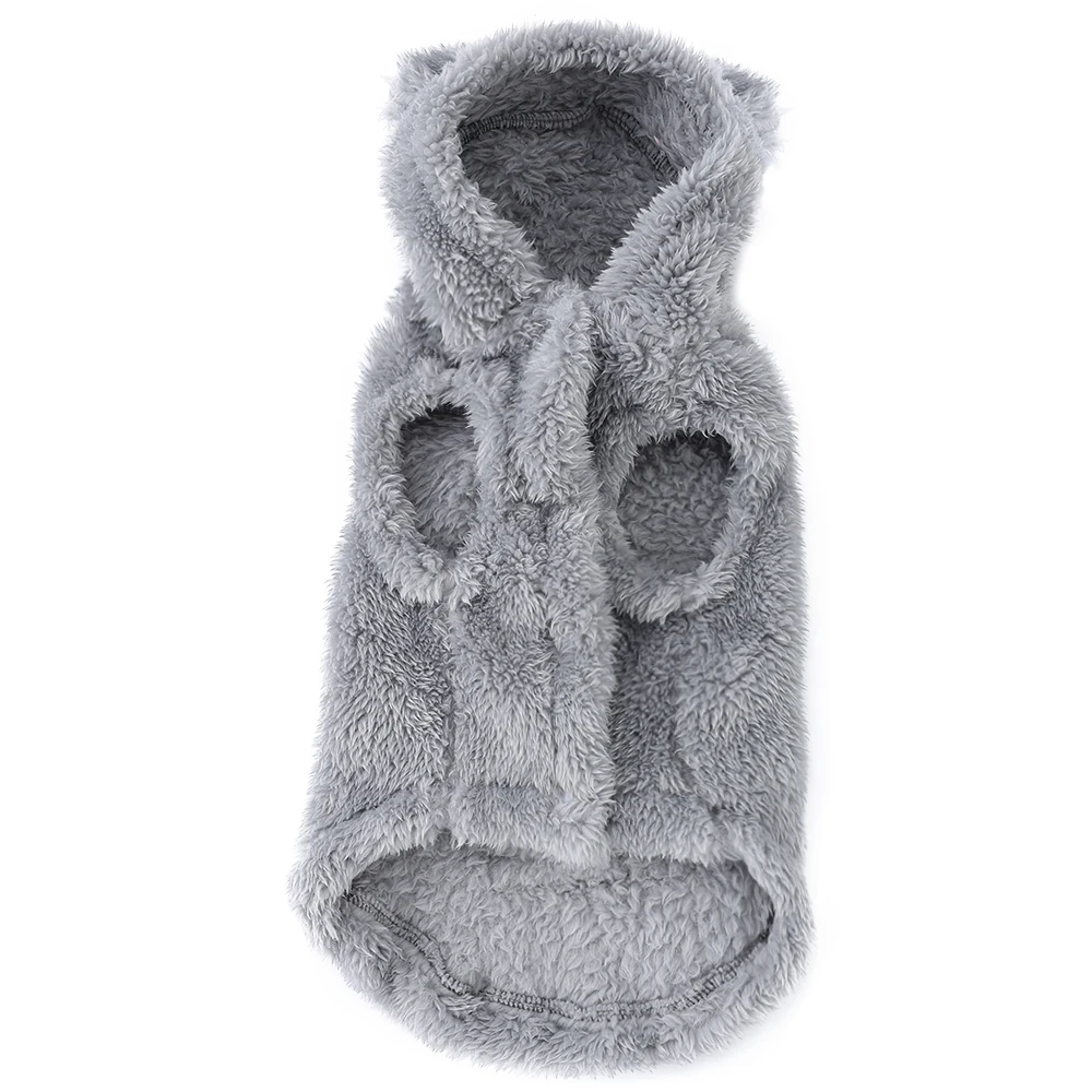 Soft Fleece Pet Dog Coat For Small Medium Dogs Cats Winter Warm Puppy Hoodie Sweater French Bulldog Jacket Chihuahua Clothes
