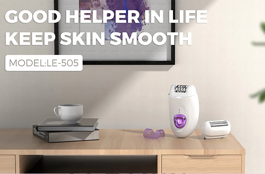 Rechargeable 2 in 1 Epilator & Electric Shaver for Facial Whole Body Hair Removal 32 Tweezers Smooth Skin 2 Speeds Hair Removal