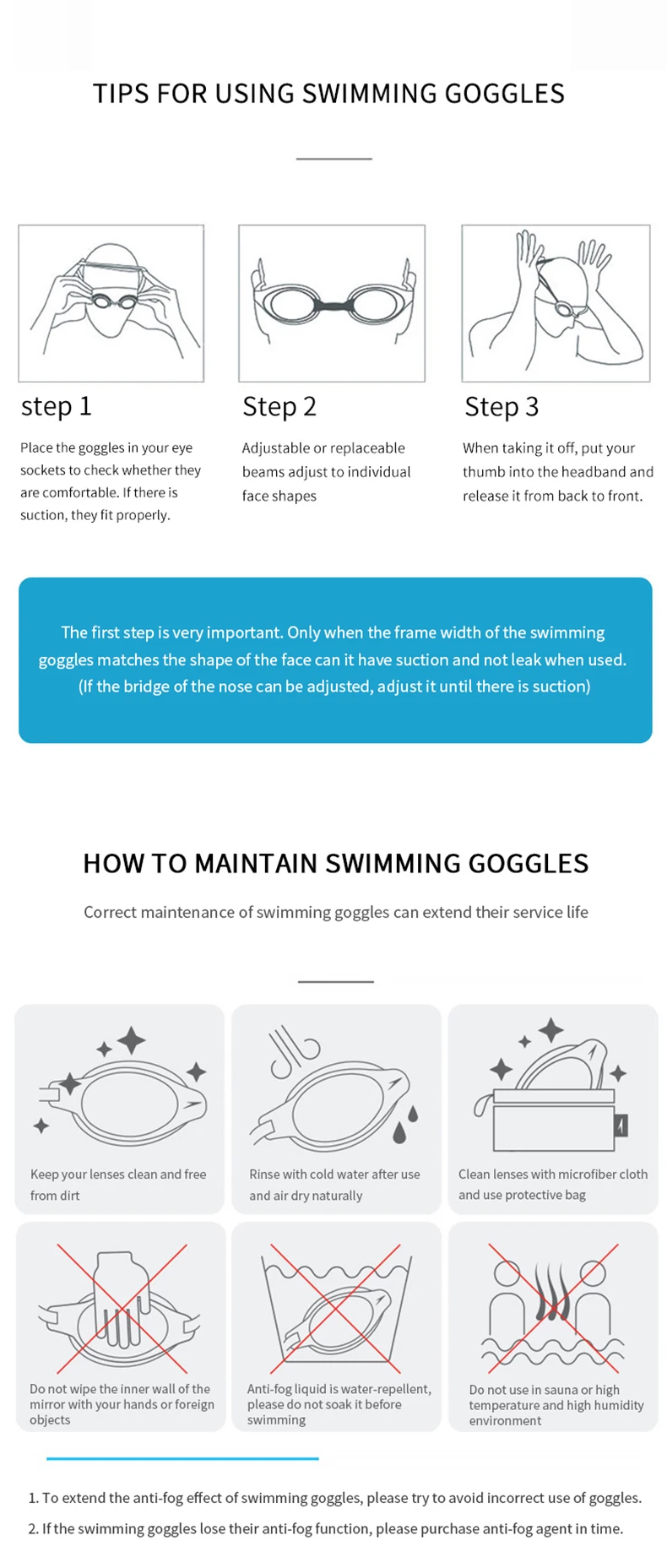 Unisex Adult Swimming Goggles – Anti-Fog Swim Glasses for Men & Women – Adjustable Silicone Waterproof Professional Swim Eyewear