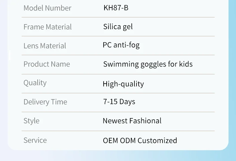 Kids Swimming Goggles for Boys & Girls (3-15 Years) - Big Frame HD View, Anti-Fog, No-Leak, Comfortable Silicone Swim Goggles