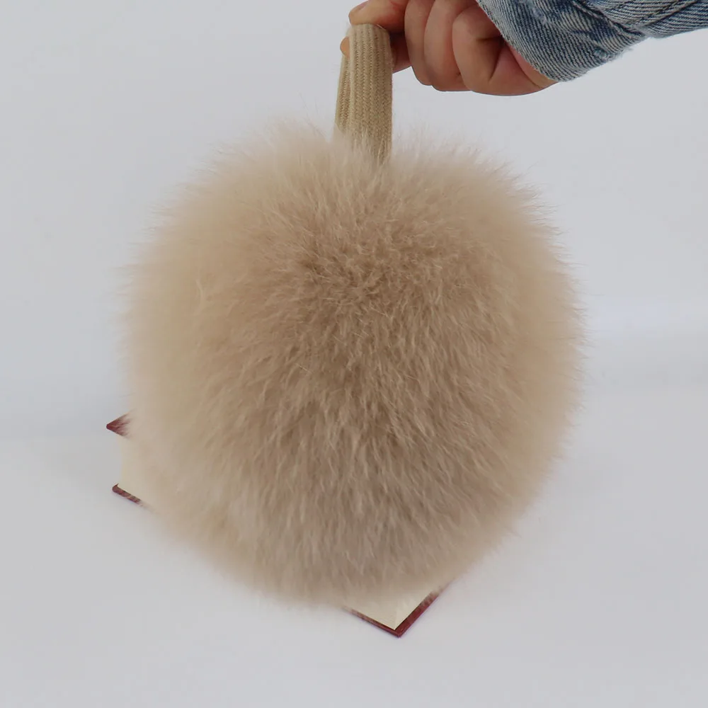 New Winter Real Fox Fur Earmuffs for Women Natural Fox Fur Scarves Dual Use Genuine Warmer Plush EarMuff Outdoor Solid Fur Scarf
