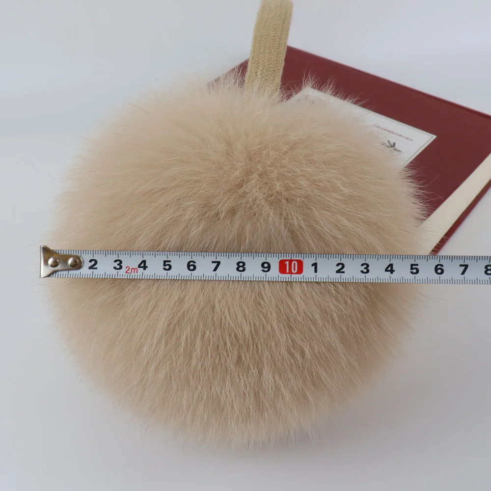 New Winter Real Fox Fur Earmuffs for Women Natural Fox Fur Scarves Dual Use Genuine Warmer Plush EarMuff Outdoor Solid Fur Scarf
