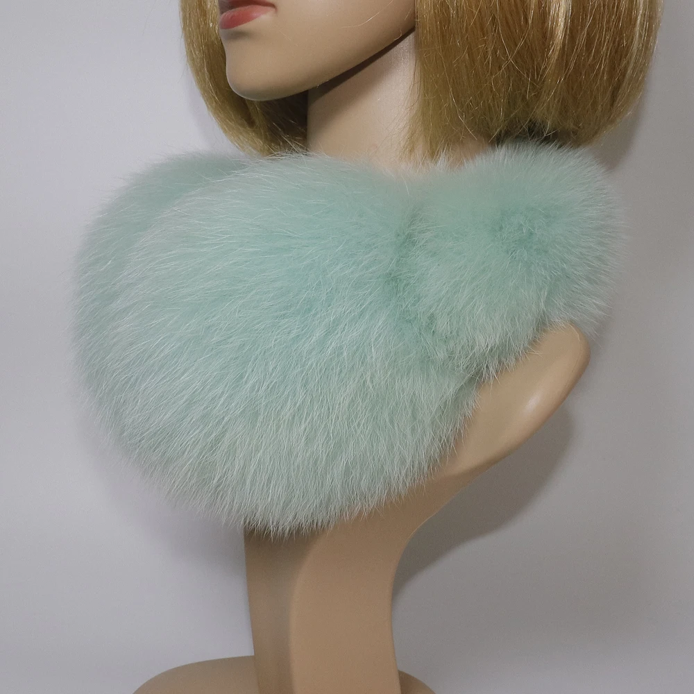 Real Fox Fur Earmuffs For Winter Women Warm Natural Raccoon Fur Earmuffs Girls Ear Warmer Genuine Fur Scarves Plush Ear Muff