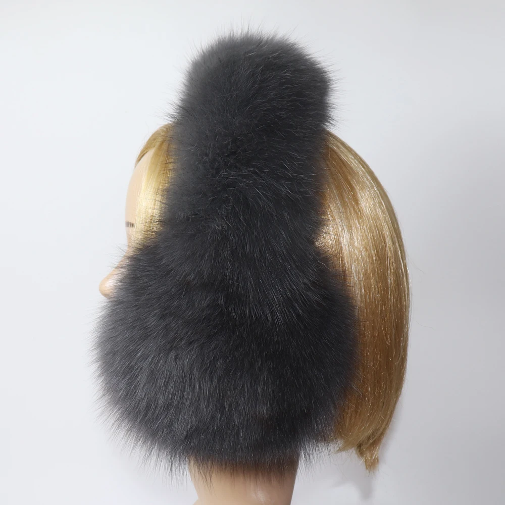Real Fox Fur Earmuffs For Winter Women Warm Natural Raccoon Fur Earmuffs Girls Ear Warmer Genuine Fur Scarves Plush Ear Muff