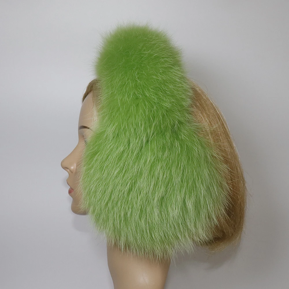 Real Fox Fur Earmuffs For Winter Women Warm Natural Raccoon Fur Earmuffs Girls Ear Warmer Genuine Fur Scarves Plush Ear Muff