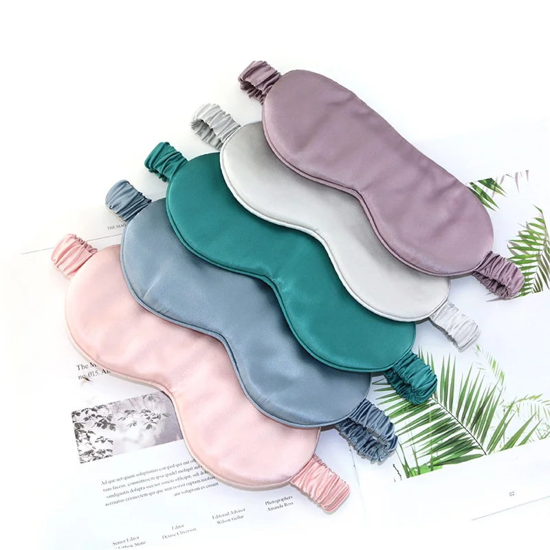 Birdtree,19MM 100% Silk Eye Patch Shading Sleep Eye Mask,Double-layer Silk,Plain Satin Travel Relax Cover Eyeshade A61217JF