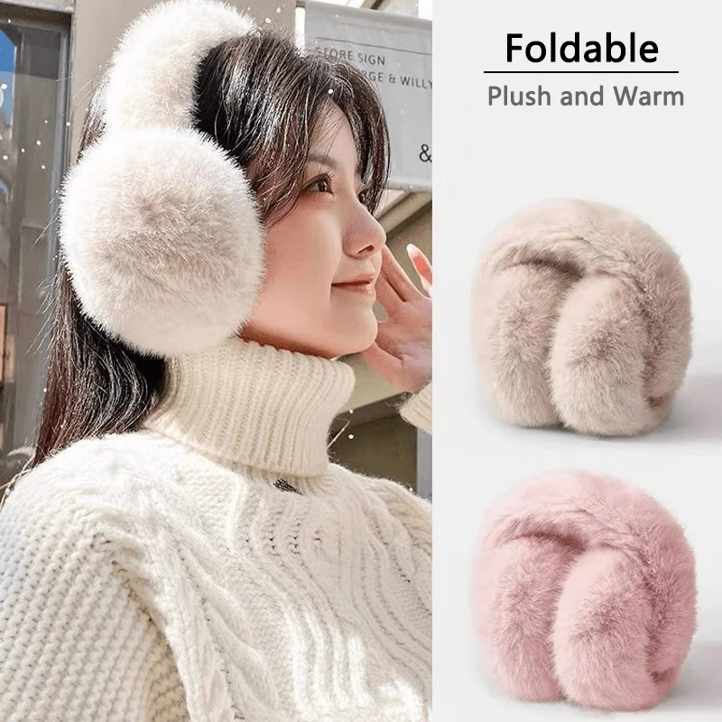 Winter Solid Soft Plush Ear Keep Warmer Earmuffs for Women Men Fashion Outdoor Sports Earflap Protection Ear-Muffs Ear Cover