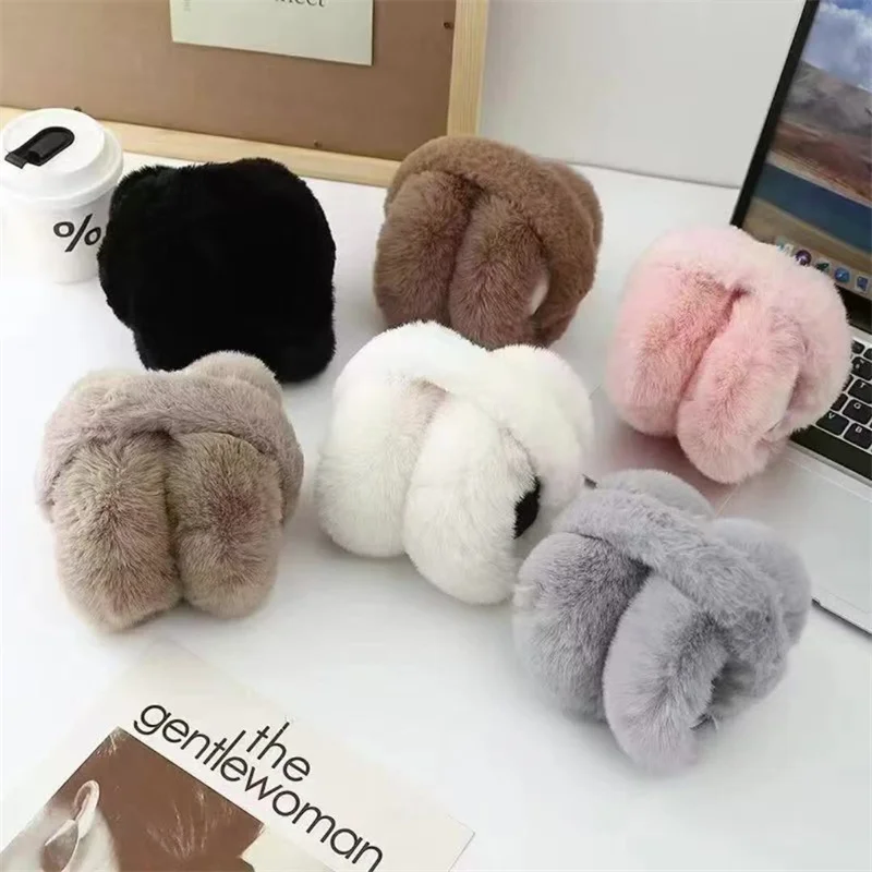 Winter Solid Soft Plush Ear Keep Warmer Earmuffs for Women Men Fashion Outdoor Sports Earflap Protection Ear-Muffs Ear Cover
