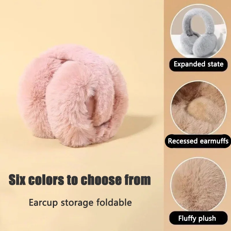 Winter Solid Soft Plush Ear Keep Warmer Earmuffs for Women Men Fashion Outdoor Sports Earflap Protection Ear-Muffs Ear Cover