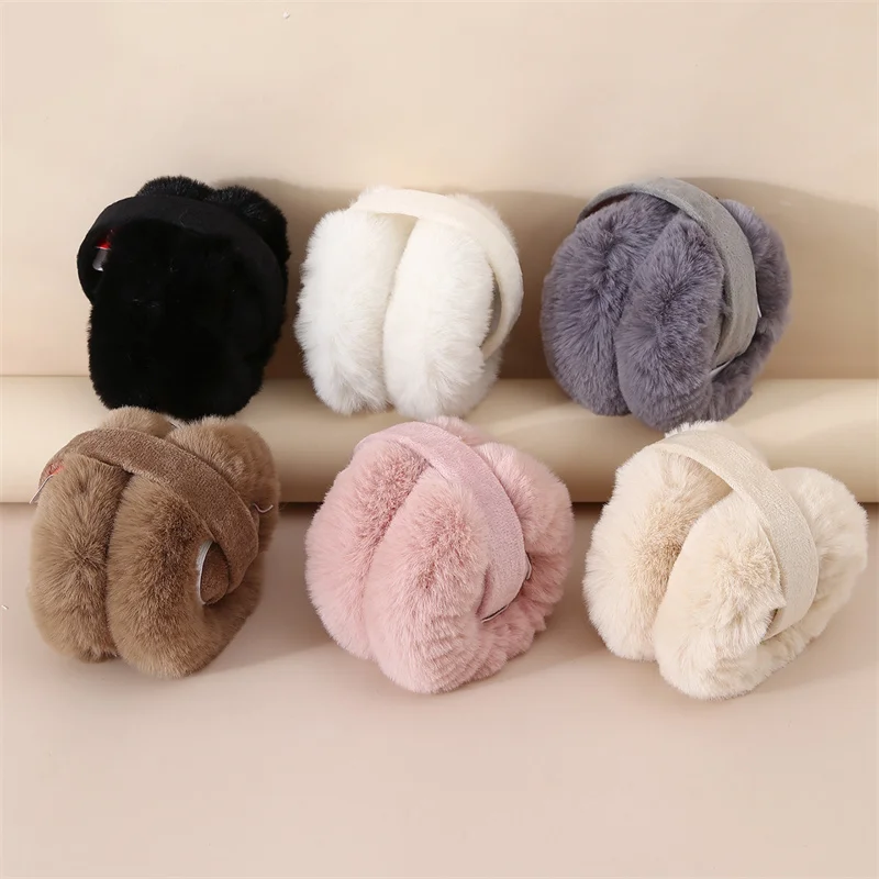 Winter Solid Soft Plush Ear Keep Warmer Earmuffs for Women Men Fashion Outdoor Sports Earflap Protection Ear-Muffs Ear Cover