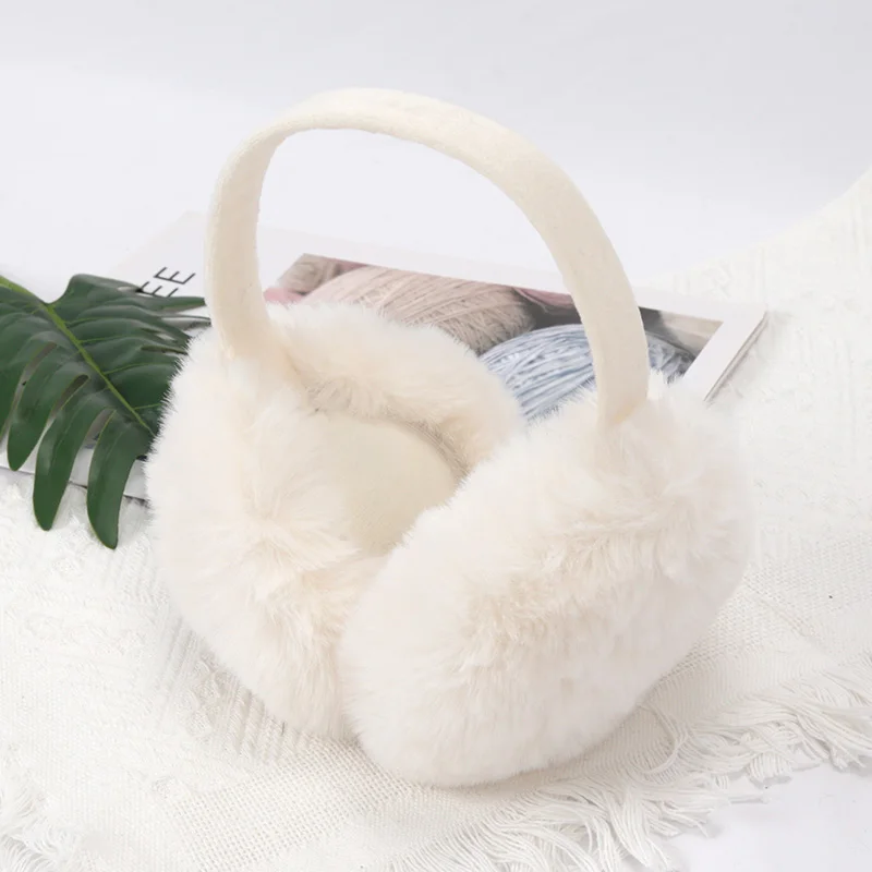 New Autumn Winter Soft Earmuffs Women Men Ear Keep Warmer Plush Solid Color Adjustable Foldable Ear Protection Muffs Earflap