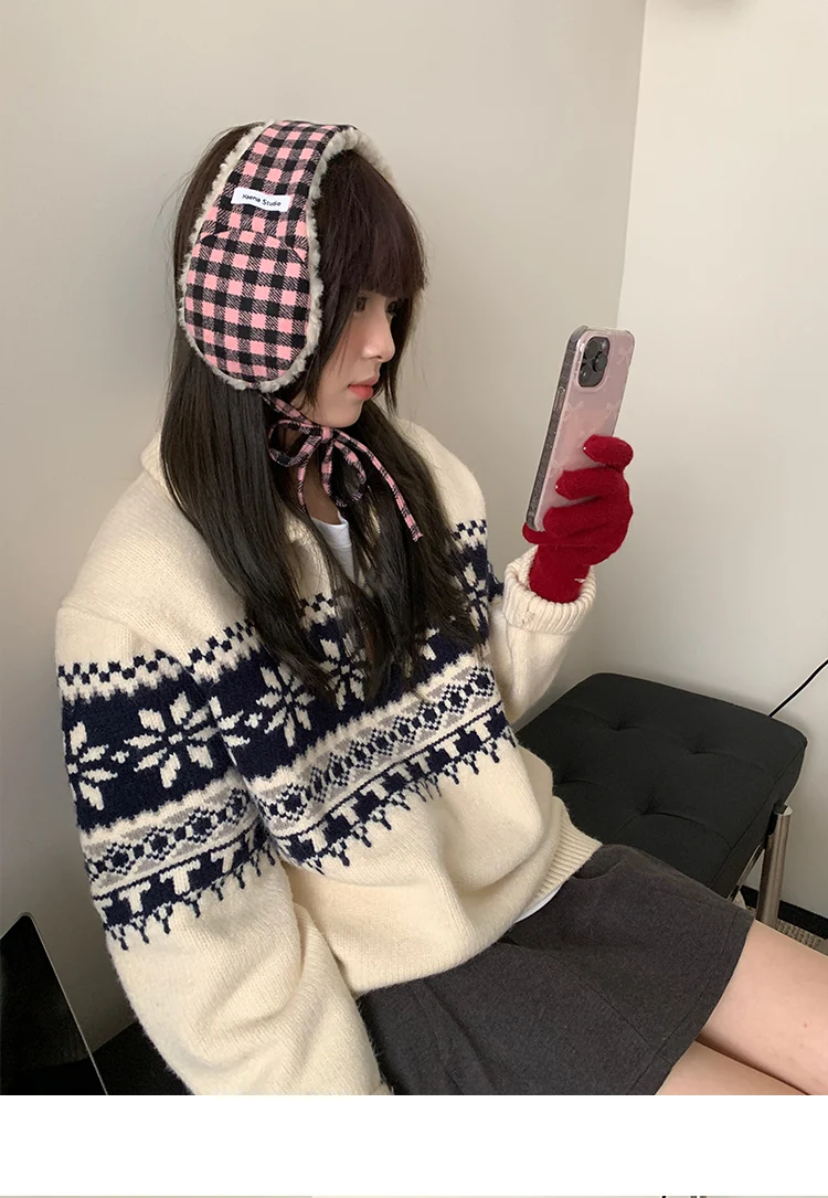 Korean Retro Warm Earmuffs Versatile Autumn And Winter Cold Protection Against Frost Earmuffs