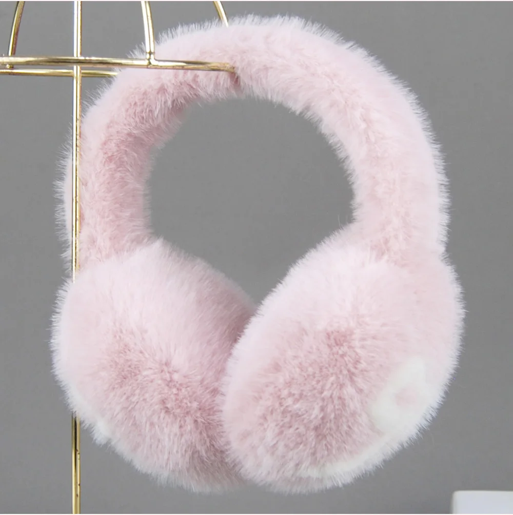 Winter Outdoor Hot Sale Fake Mink Fur Earmuffs Luxury Women Keep Warm Fake Mink Fur Earmuff Girl Winter Ear Protection