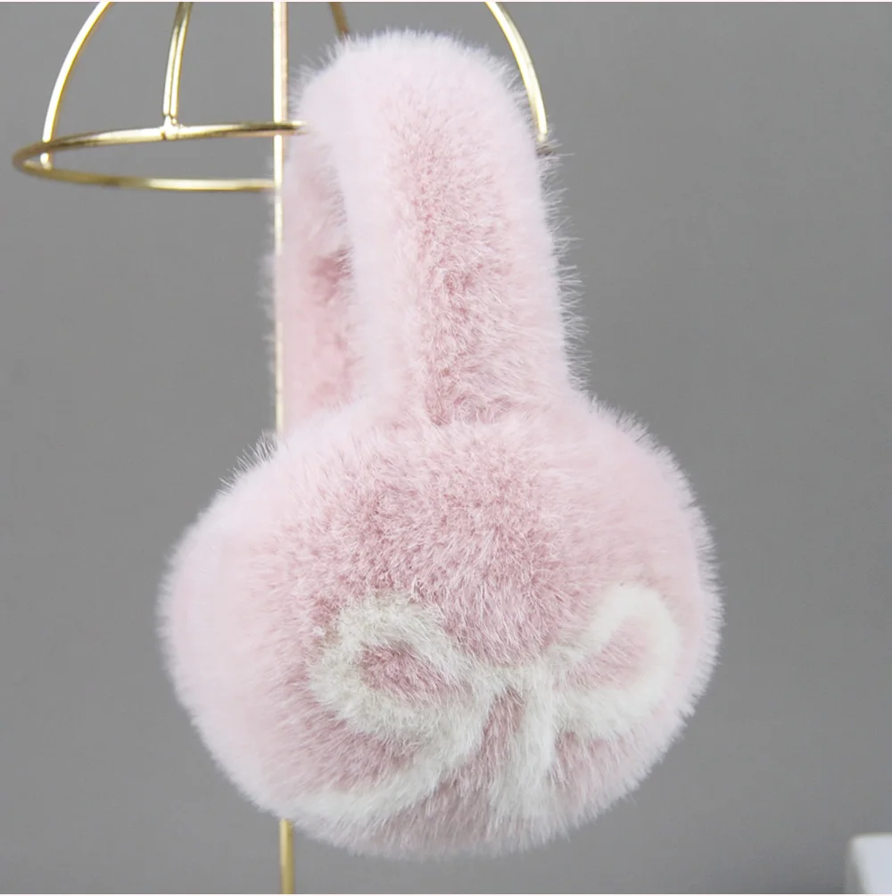 Winter Outdoor Hot Sale Fake Mink Fur Earmuffs Luxury Women Keep Warm Fake Mink Fur Earmuff Girl Winter Ear Protection