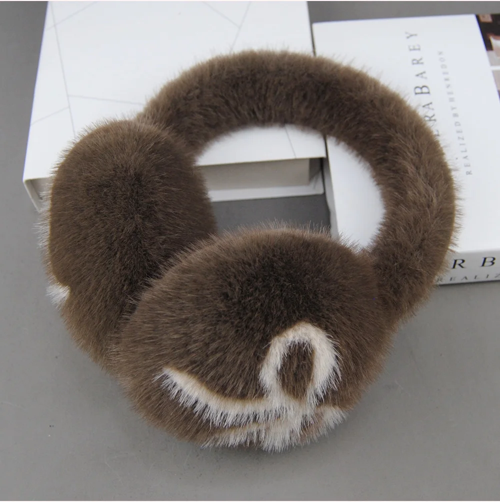 Winter Outdoor Hot Sale Fake Mink Fur Earmuffs Luxury Women Keep Warm Fake Mink Fur Earmuff Girl Winter Ear Protection