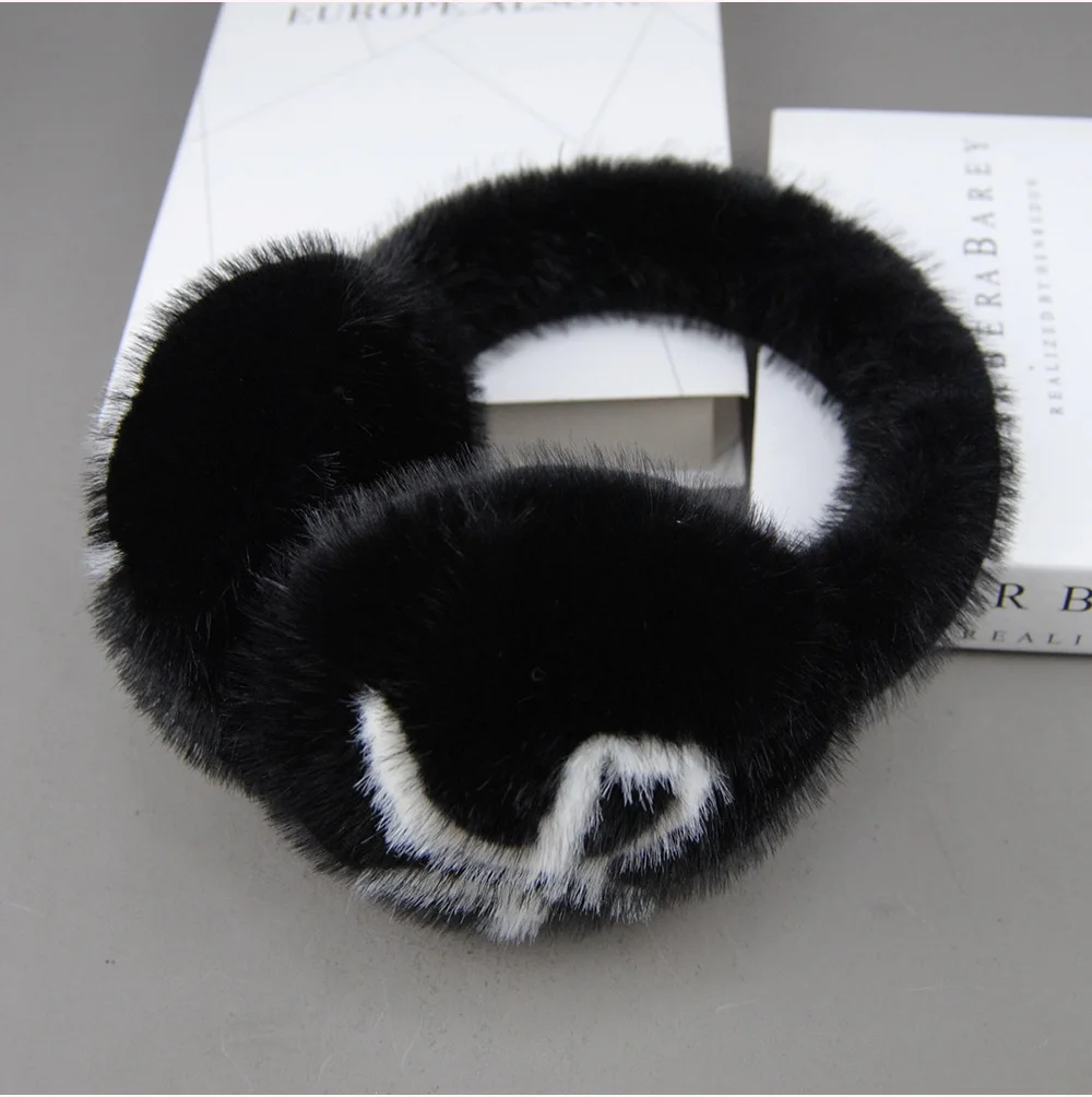 Winter Outdoor Hot Sale Fake Mink Fur Earmuffs Luxury Women Keep Warm Fake Mink Fur Earmuff Girl Winter Ear Protection