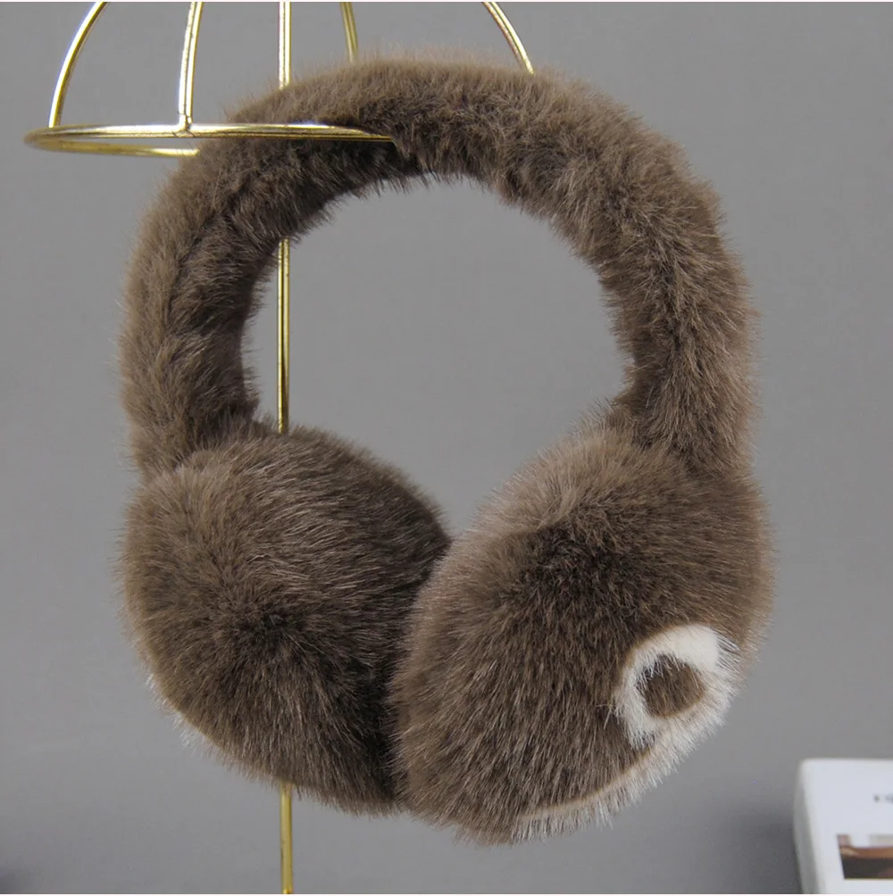 Winter Outdoor Hot Sale Fake Mink Fur Earmuffs Luxury Women Keep Warm Fake Mink Fur Earmuff Girl Winter Ear Protection
