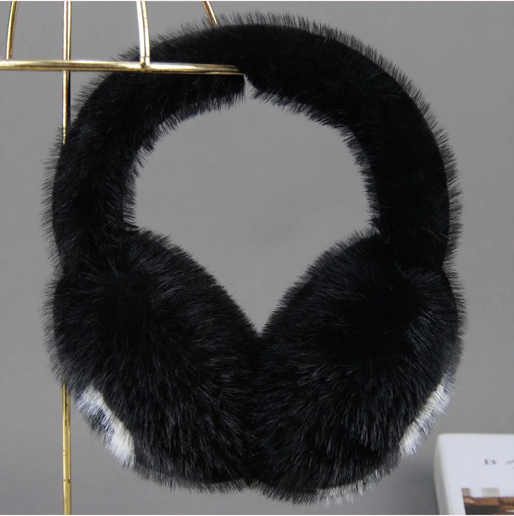 Winter Outdoor Hot Sale Fake Mink Fur Earmuffs Luxury Women Keep Warm Fake Mink Fur Earmuff Girl Winter Ear Protection
