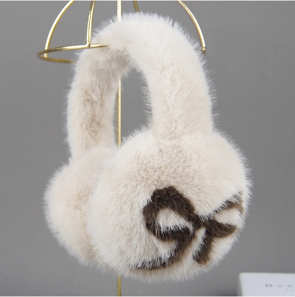 Winter Outdoor Hot Sale Fake Mink Fur Earmuffs Luxury Women Keep Warm Fake Mink Fur Earmuff Girl Winter Ear Protection