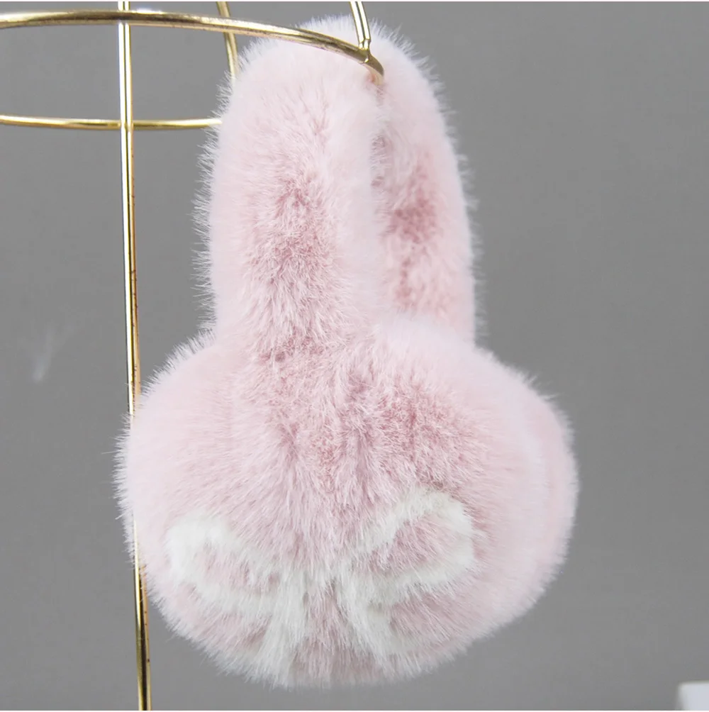 Winter Outdoor Hot Sale Fake Mink Fur Earmuffs Luxury Women Keep Warm Fake Mink Fur Earmuff Girl Winter Ear Protection