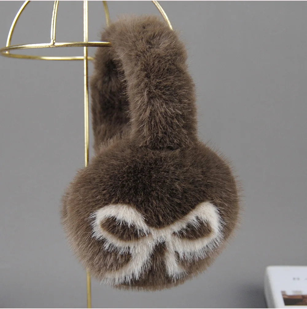Winter Outdoor Hot Sale Fake Mink Fur Earmuffs Luxury Women Keep Warm Fake Mink Fur Earmuff Girl Winter Ear Protection