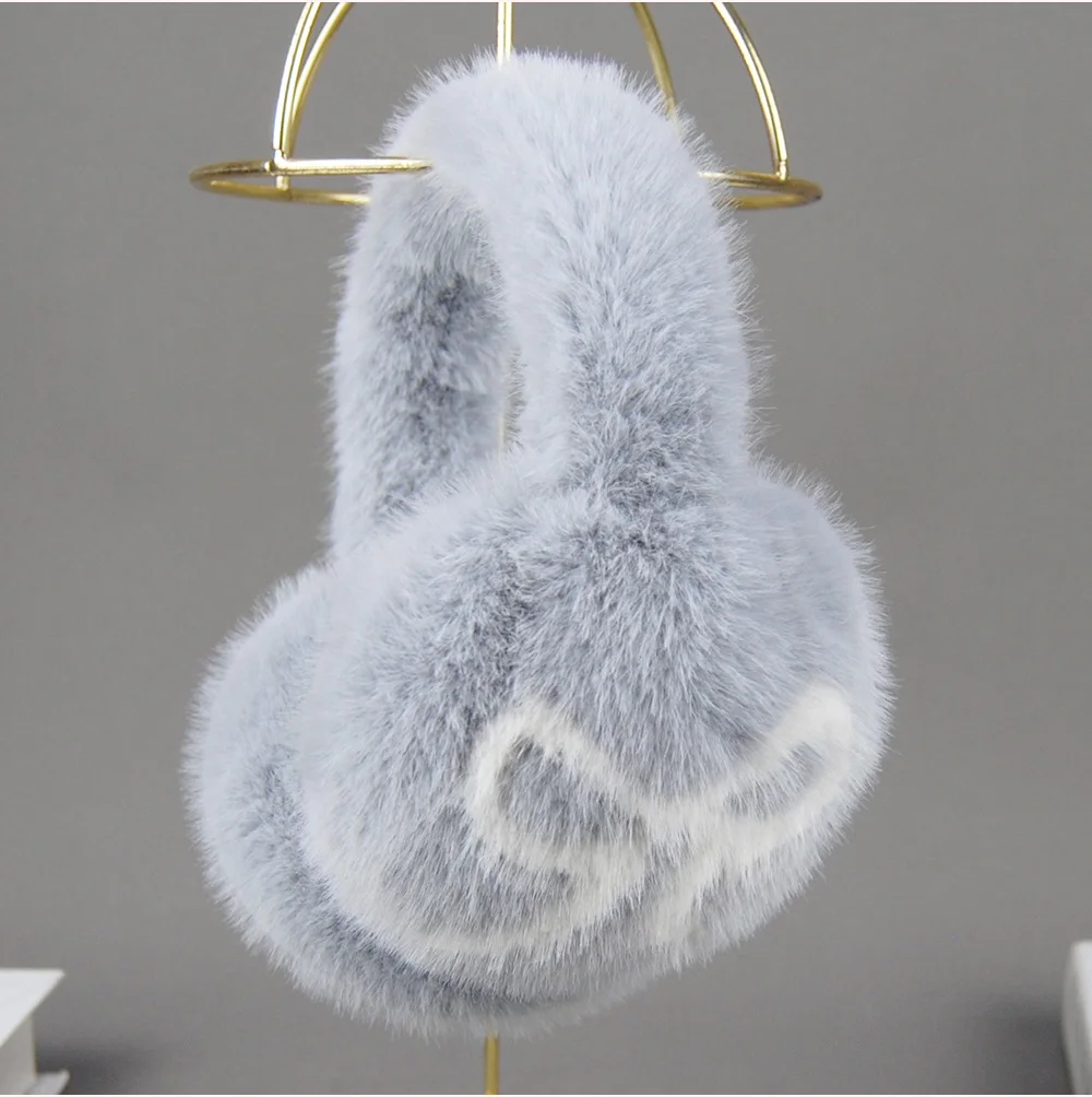 Winter Outdoor Hot Sale Fake Mink Fur Earmuffs Luxury Women Keep Warm Fake Mink Fur Earmuff Girl Winter Ear Protection
