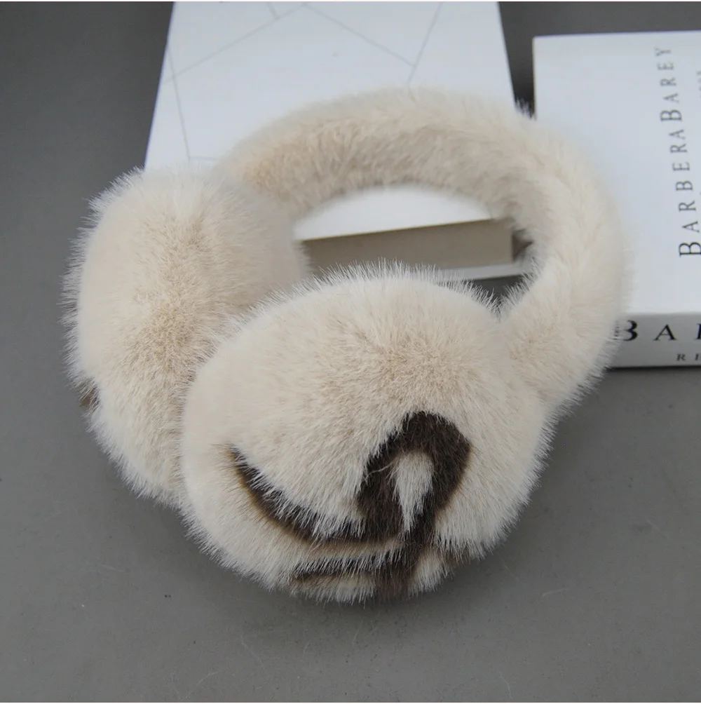 Winter Outdoor Hot Sale Fake Mink Fur Earmuffs Luxury Women Keep Warm Fake Mink Fur Earmuff Girl Winter Ear Protection