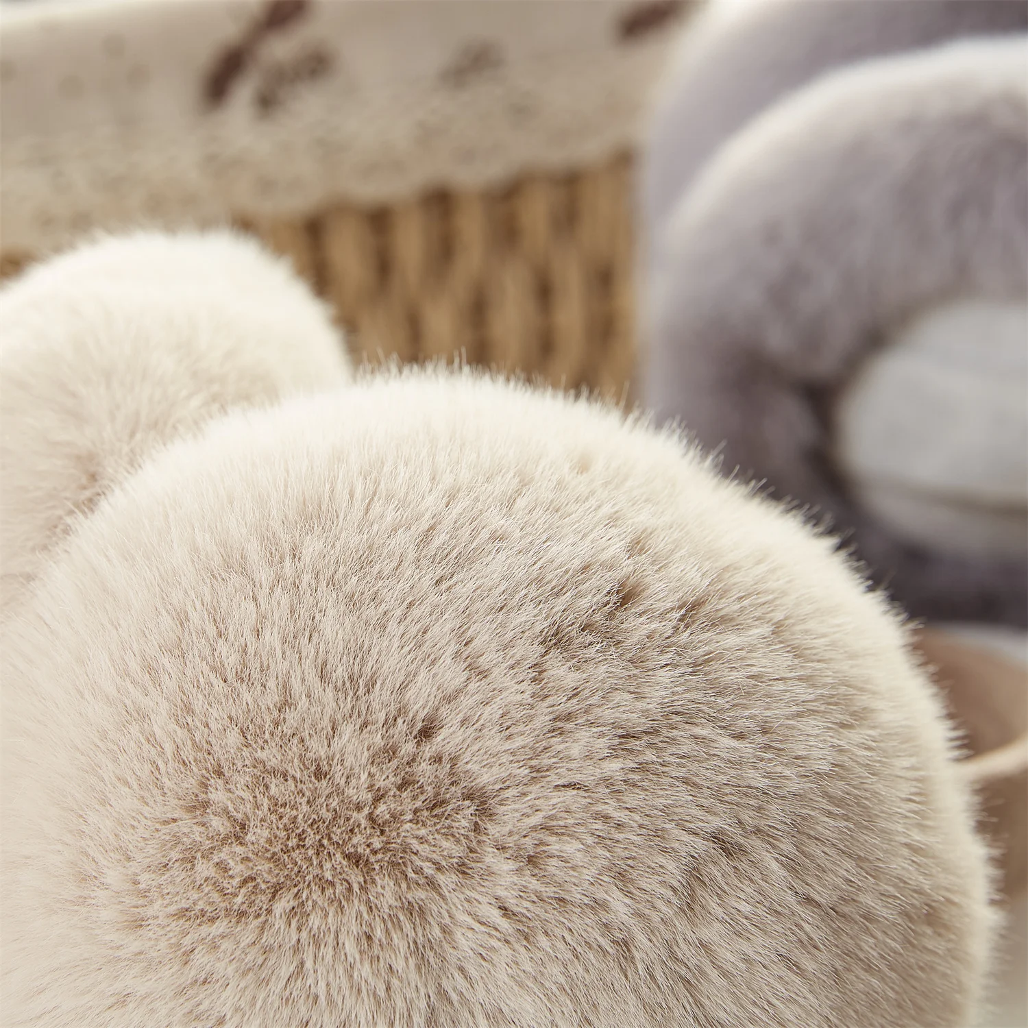 Anjj High Quality Earmuffs Faux Rabbit Fur Hang Ear Cover Warm Winter Ear Muffs Fur Earmuffs Unisex Adult Ear Warmer Fold