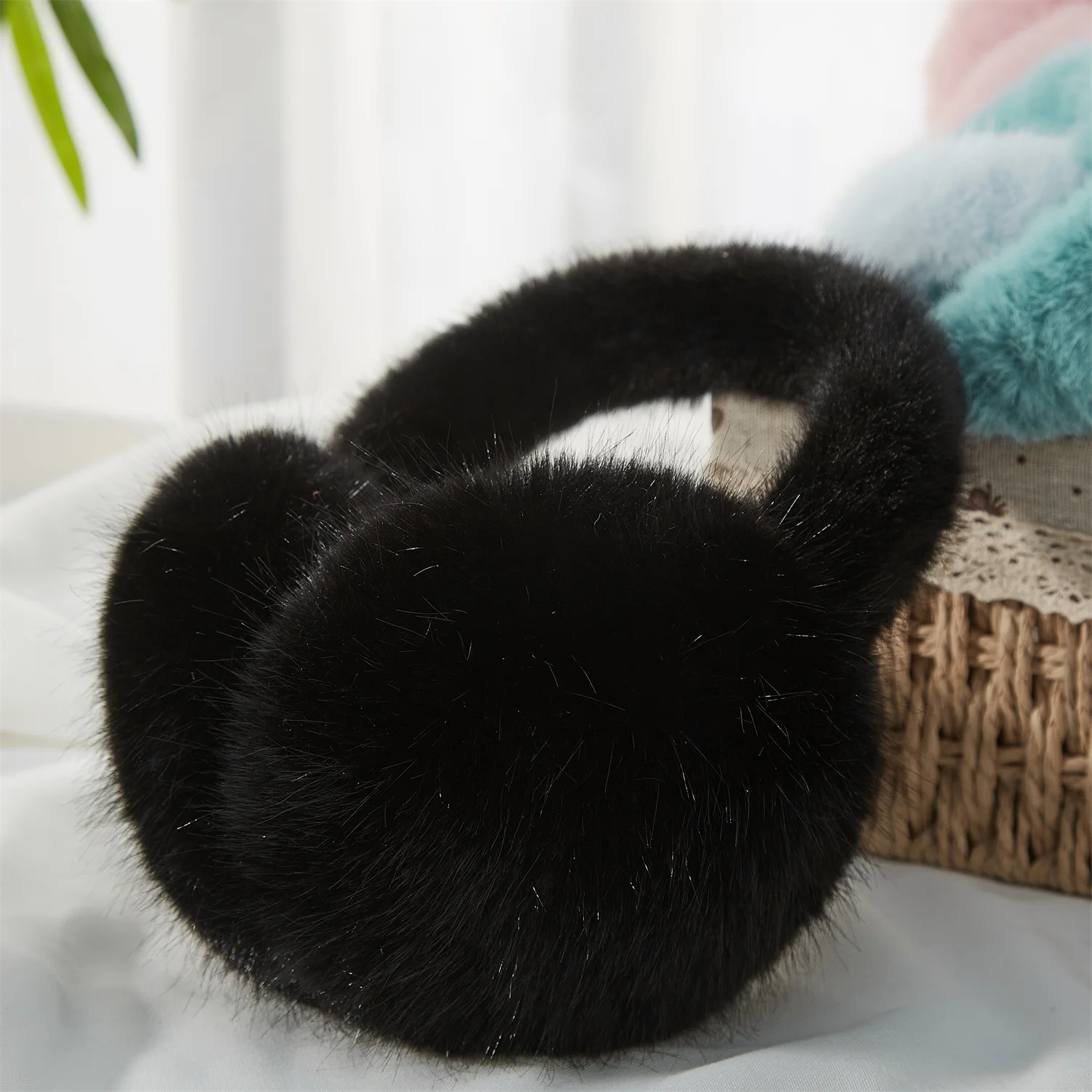 Anjj High Quality Earmuffs Faux Rabbit Fur Hang Ear Cover Warm Winter Ear Muffs Fur Earmuffs Unisex Adult Ear Warmer Fold