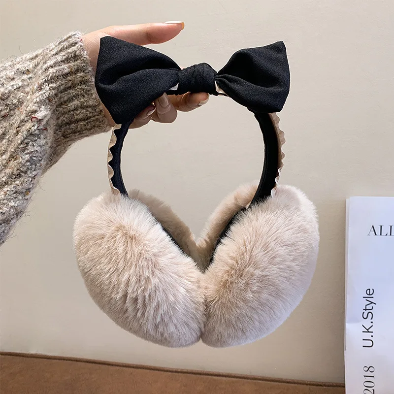 Anjj High Quality Earmuffs Faux Rabbit Fur Hang Ear Cover Warm Winter Ear Muffs Fur Earmuffs Unisex Adult Ear Warmer Fold