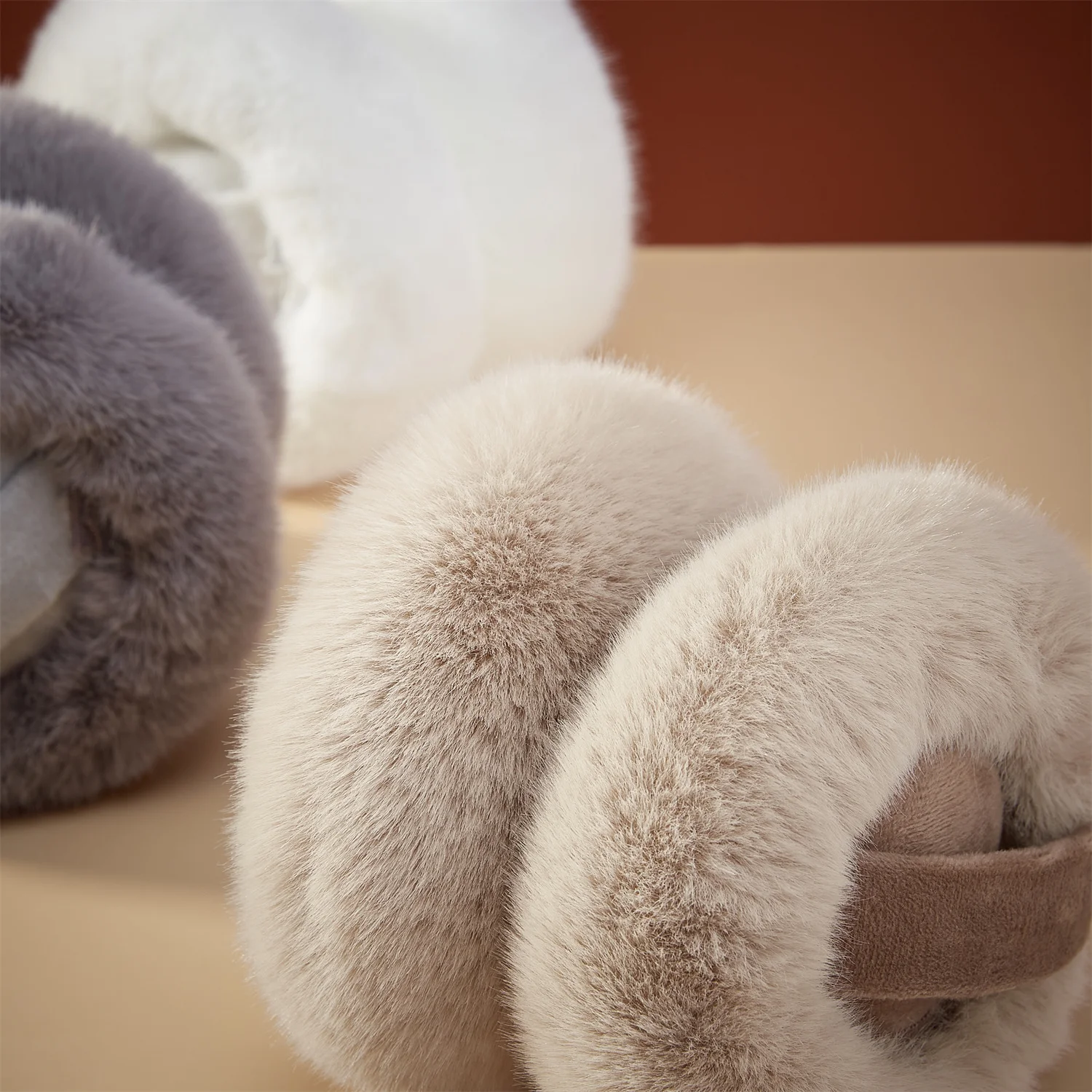 Anjj High Quality Earmuffs Faux Rabbit Fur Hang Ear Cover Warm Winter Ear Muffs Fur Earmuffs Unisex Adult Ear Warmer Fold