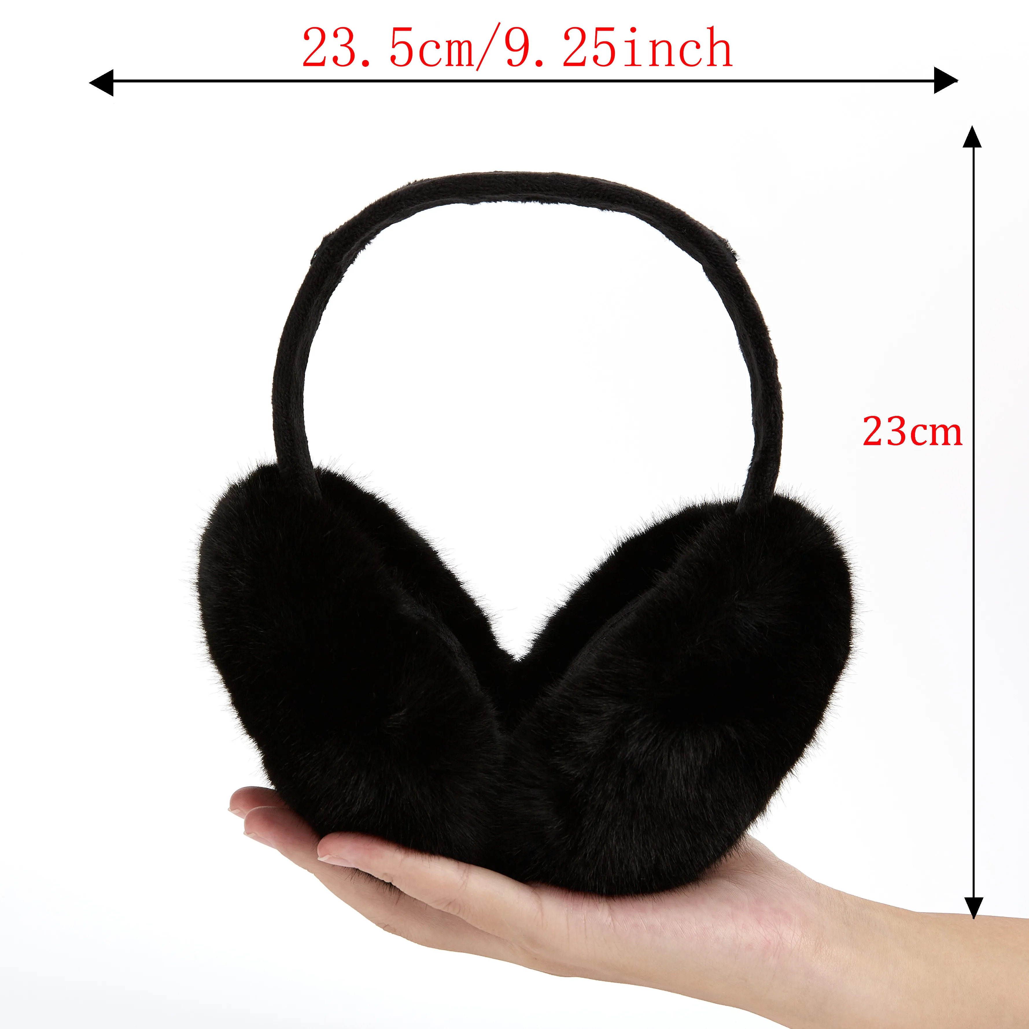 Anjj High Quality Earmuffs Faux Rabbit Fur Hang Ear Cover Warm Winter Ear Muffs Fur Earmuffs Unisex Adult Ear Warmer Fold