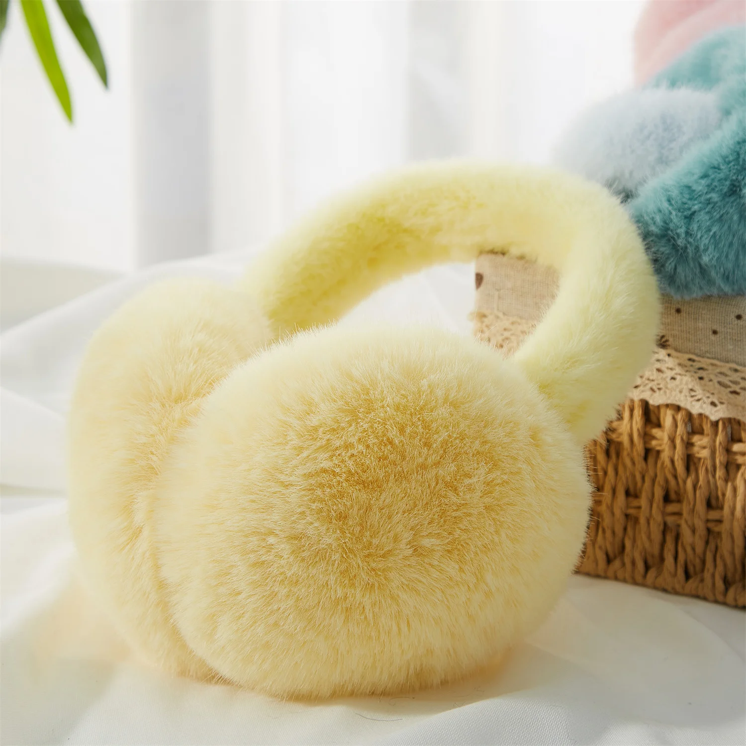 Anjj High Quality Earmuffs Faux Rabbit Fur Hang Ear Cover Warm Winter Ear Muffs Fur Earmuffs Unisex Adult Ear Warmer Fold