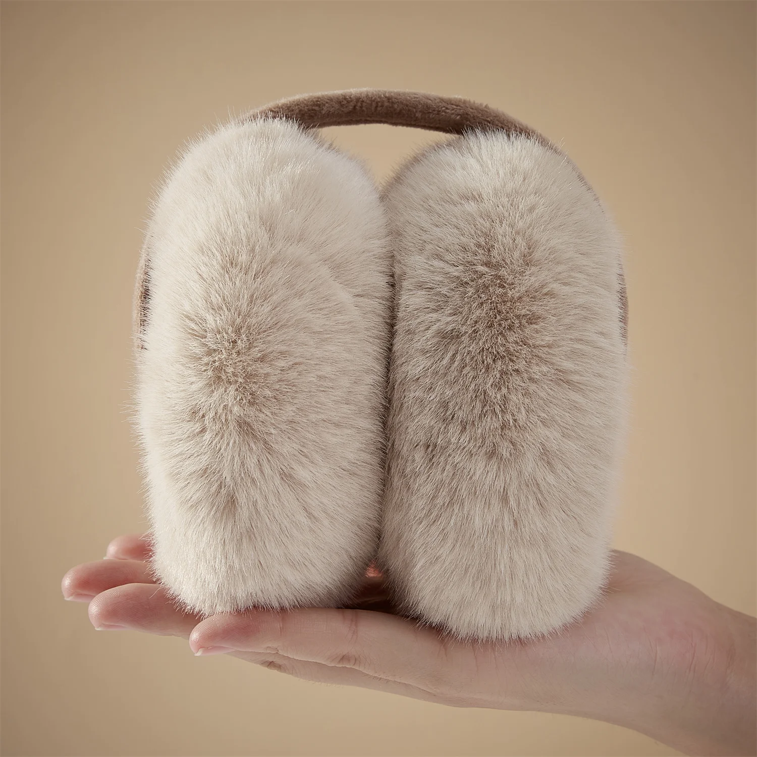 Anjj High Quality Earmuffs Faux Rabbit Fur Hang Ear Cover Warm Winter Ear Muffs Fur Earmuffs Unisex Adult Ear Warmer Fold