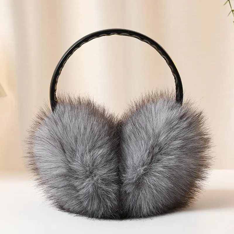 〔Funny〕 Real Fox Fur Earmuffs Women Winter Keep Warm Natural Fur Earmuffs Girls Ear Warmer Fox Fur Plush Ear Muff