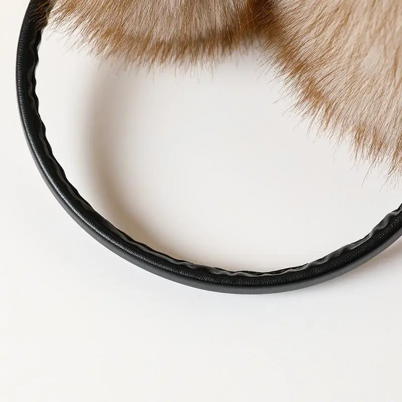 〔Funny〕 Real Fox Fur Earmuffs Women Winter Keep Warm Natural Fur Earmuffs Girls Ear Warmer Fox Fur Plush Ear Muff
