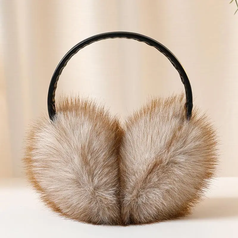 〔Funny〕 Real Fox Fur Earmuffs Women Winter Keep Warm Natural Fur Earmuffs Girls Ear Warmer Fox Fur Plush Ear Muff